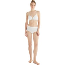 Essential Büyük Beden Yüksek Bel Beyaz Slip 1307