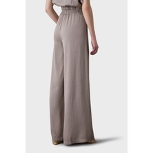 Bsb Wide Leg Yüksek Bel Geniş Paça Pileli Pantolon Bayan Pantolon 053