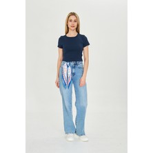 Kadın Örme Ribana Crop T-Shirt