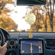 Çift Yönlü Yol Duası ve Nazar Dualı Mistik Motif Dikiz Aynası Süsü