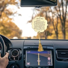 Çift Yönlü Yol Duası ve Nazar Dualı Mistik Motif Dikiz Aynası Süsü