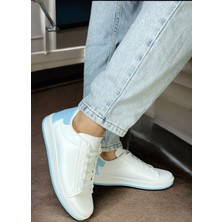 Beyaz Mavi Kadın Sneaker AIR22