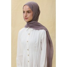  Brıce Serin Gri Uzun Saçak Püsküllü Pamuklu Şal