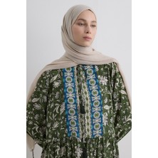  Brıce Kum Beji Uzun Saçak Püsküllü Pamuklu Şal