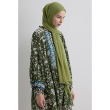  Brıce Çağla Yeşil Uzun Saçak Püsküllü Pamuklu Şal