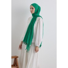 Lilyum Benetton Saçak Püsküllü Pamuklu Şal