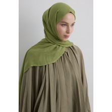 Lilyum Çağla Yeşil Saçak Püsküllü Pamuklu Şal