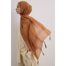 Brıce Tarçın Uzun Saçak Püsküllü Pamuklu Şal