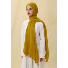 Lilyum Kavun Içi Saçak Püsküllü Pamuklu Şal