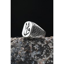 Vav Elif Işlemeli 925 Ayar Gümüş Yüzük 901933