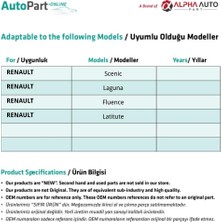 Renault Scenic, Laguna, Fluence, Latitute Için Cam Açma Düğme Kapağı-Geniş Ayaklı