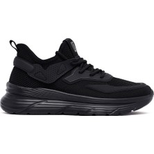 Derimod Zero Erkek Siyah Bağcıklı Kalın Tabanlı Kumaş Sneaker 25SFD69426F
