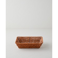 Crustic Plastik Ekmek Sepeti 26X20X7 cm Kahverengi