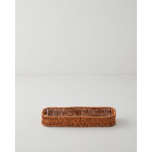 Crustic Plastik Ekmek Sepeti 27,5X10X4 cm Kahverengi