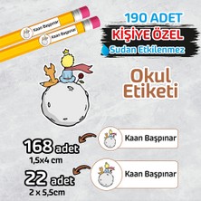 Okul Etiketi Isme Özel Kalem Defter Etiketi ( Küçük Prens -2 ) -190 Adet
