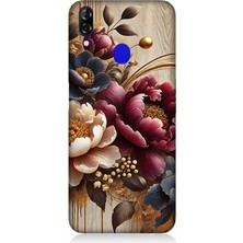 Reeder P13 Blue Uyumlu Ahşap Üzerinde Gölge Çiçekler  Desenli Silikon Kılıf