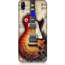 Reeder P13 Blue Uyumlu Nostaljik Gitar ve Nota  Desenli Silikon Kılıf