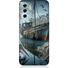 Reeder P13 Blue 2022 Uyumlu Ay Işığında Eski Gemi  Desenli Silikon Kılıf
