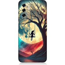 Reeder P13 Blue 2022 Uyumlu Ay Altında Salıncak Sessizliği  Desenli Silikon Kılıf