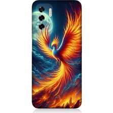 Reeder P13 Blue 2022 Uyumlu Ateşle Dans Eden Anka  Desenli Silikon Kılıf