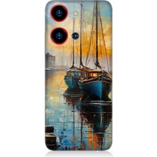 Reeder S19 Max Pro S Zoom Uyumlu Limanda Günbatımı Huzuru  Desenli Silikon Kılıf