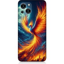 Reeder S23 Pro Max Uyumlu Ateşle Dans Eden Anka  Desenli Silikon Kılıf