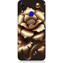 Reeder P13 Blue Uyumlu Altın Işıklı Zarif Çiçek  Desenli Silikon Kılıf