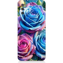 Samsung Galaxy A02S Uyumlu Gökkuşağı Renkli Güller  Desenli Silikon Kılıf