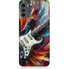 Reeder S19 Max Pro S Uyumlu Alevler Içinde Elektrik Gitar  Desenli Silikon Kılıf