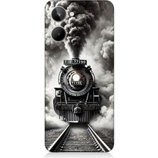 Realme 10 Uyumlu Buharlı Trenin Güç Yolu  Desenli Silikon Kılıf