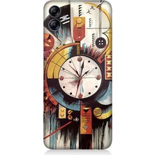 Samsung Galaxy A04E Uyumlu Saatlerde Renkli Zamanlar  Desenli Silikon Kılıf