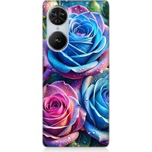 Reeder S19 Max Pro S Edge Uyumlu Gökkuşağı Renkli Güller  Desenli Silikon Kılıf