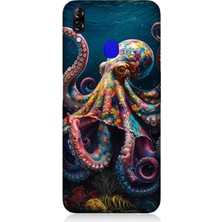 Reeder P13 Blue Uyumlu Derinliklerde Sekiz Kol Ahtapot  Desenli Silikon Kılıf