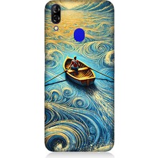 Reeder P13 Blue Uyumlu Dalgalar Arasında Kürekçi  Desenli Silikon Kılıf