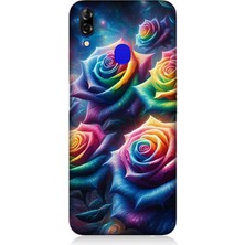 Reeder P13 Blue Uyumlu Gökkuşağı Güllerin Patlaması  Desenli Silikon Kılıf