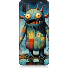 Samsung Galaxy A02 Uyumlu Tuhaf Canavar Gülümsemesi  Desenli Silikon Kılıf