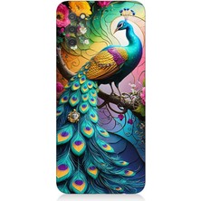 Samsung Galaxy A03S Uyumlu Tavuskuşu Renkli Gurur  Desenli Silikon Kılıf