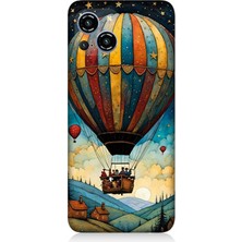 Reeder S23 Pro Max Uyumlu Göklerde Renkli Balon Yolculuğu  Desenli Silikon Kılıf