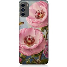 Reeder S19 Max Pro S Uyumlu Pembe Çiçek ve Arı  Desenli Silikon Kılıf