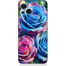 Reeder S23 Pro Max Uyumlu Gökkuşağı Renkli Güller  Desenli Silikon Kılıf