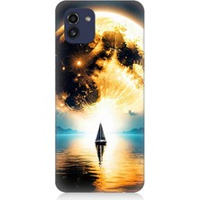 Samsung Galaxy A03 Uyumlu Güneşin Ardında Umut  Desenli Silikon Kılıf