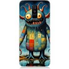 Samsung Galaxy A6 Plus Uyumlu Tuhaf Canavar Gülümsemesi  Desenli Silikon Kılıf