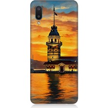 Samsung Galaxy A02 Uyumlu Günbatımında Kız Kulesi  Desenli Silikon Kılıf