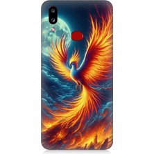 Samsung Galaxy A10S Uyumlu Ateşle Dans Eden Anka  Desenli Silikon Kılıf