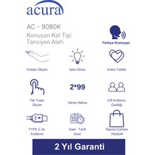 Acura 9080K Türkçe Konuşan Koldan Tam Otomatik Tansiyon Aleti