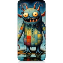 Samsung Galaxy A03S Uyumlu Tuhaf Canavar Gülümsemesi  Desenli Silikon Kılıf