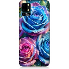 Reeder S19 Max Uyumlu Gökkuşağı Renkli Güller  Desenli Silikon Kılıf