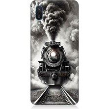 Samsung Galaxy A02 Uyumlu Buharlı Trenin Güç Yolu  Desenli Silikon Kılıf