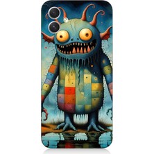 Samsung Galaxy A04 Uyumlu Tuhaf Canavar Gülümsemesi  Desenli Silikon Kılıf