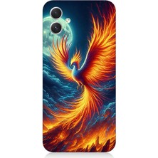 Samsung Galaxy A04 Uyumlu Ateşle Dans Eden Anka  Desenli Silikon Kılıf